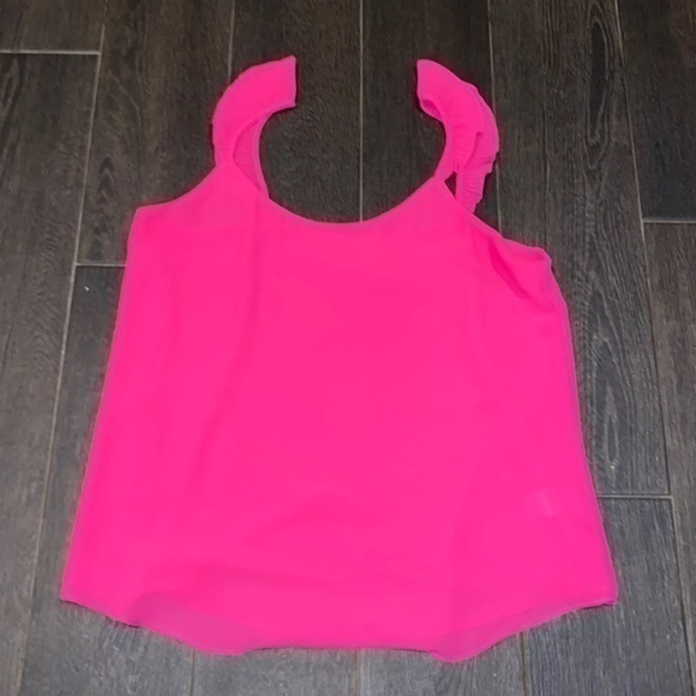 Naked zebra hot pink chiffon top